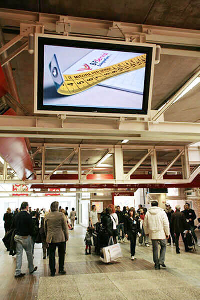 Signalisation numérique du centre de convention à Fair TV à BolognaFiere, Italie