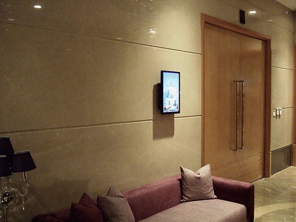 Signalétique numérique d'accueil à l'Hôtel Monarch Skyline, Taïwan