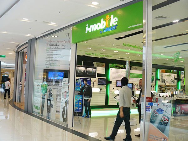 Signalétique numérique de vente au détail chez i-mobile Shop, Thaïlande