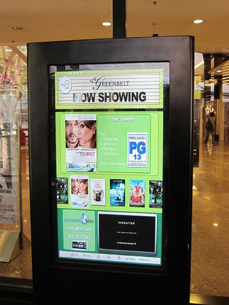 Signalisation numérique de divertissement aux cinémas Ayala Malls, Philippines