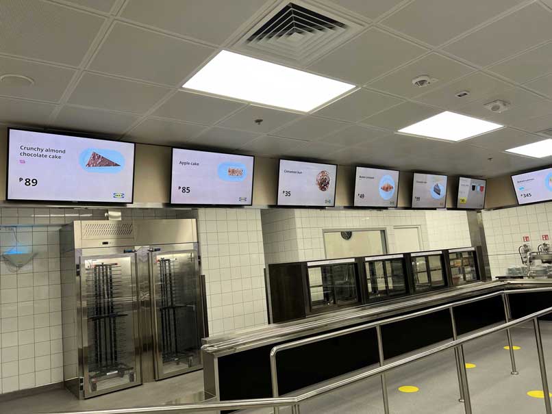 Signalisation numérique dans le secteur du commerce de détail / de l'hôtellerie chez IKEA, Philippines