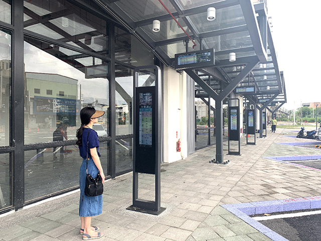 Signalisation numérique des transports à la station de transfert d'autobus de Chaozhou, Taïwan
