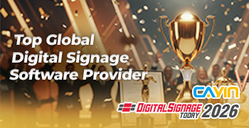 CAYIN Technology nommé parmi les 12 principaux fournisseurs mondiaux de logiciels de signalétique numérique par Digital Signage Today
